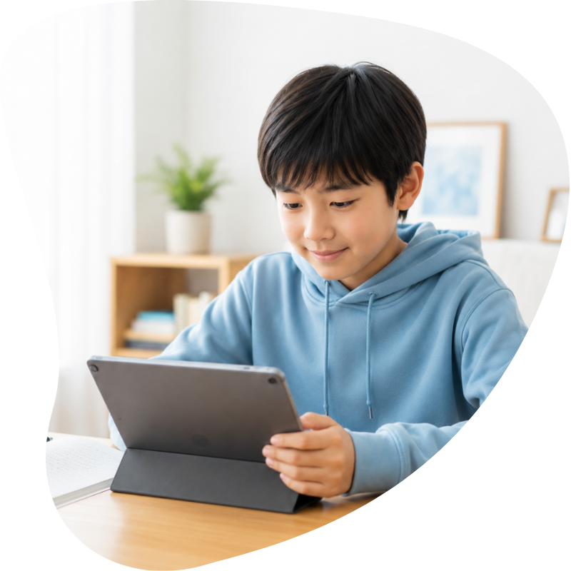 Studiusで学習に取り組む子ども